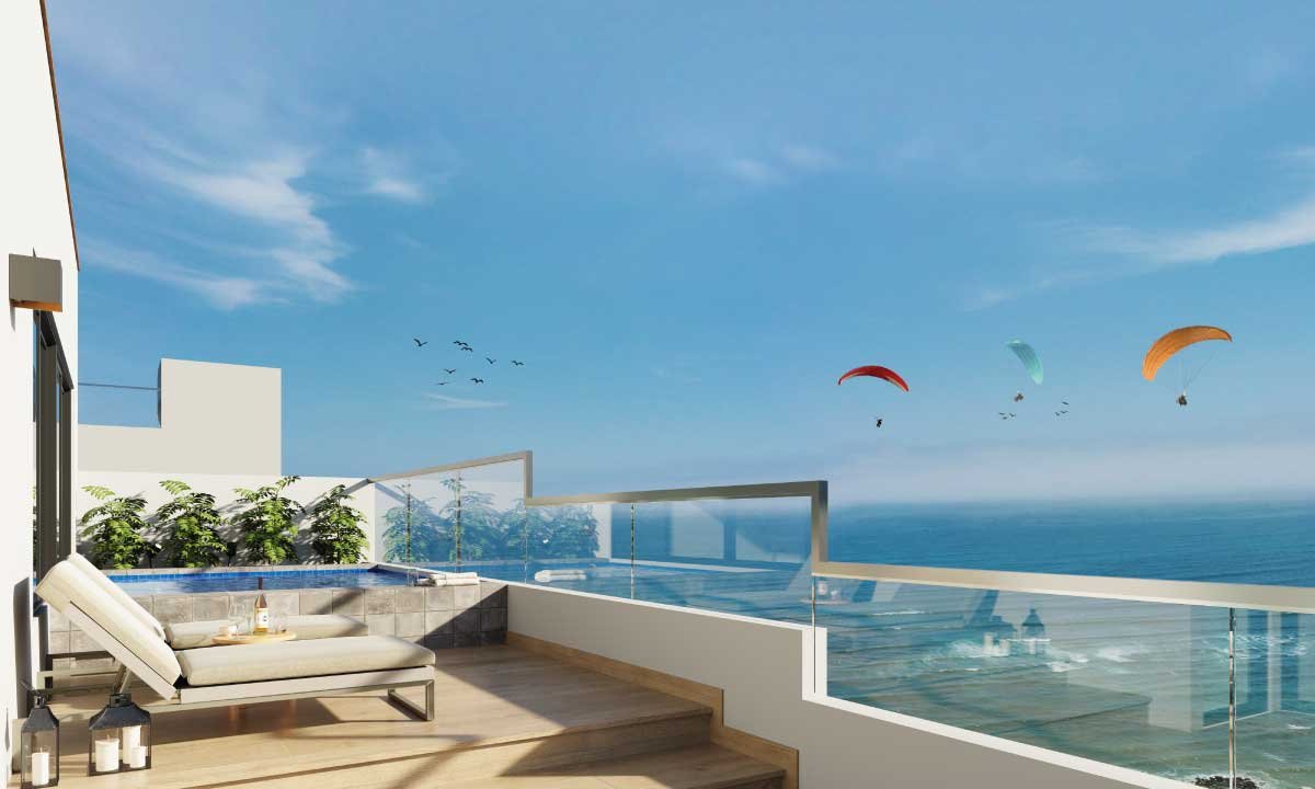 Imagen Piscina y Terraza Penthouse, Ocean Side Miraflores